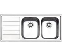 Apell LINEAR LN1162ILBC - Lavello incasso 2 vasche con gocciolatoio a sinistra