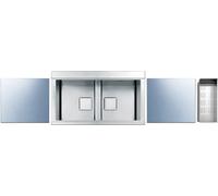 APELL SINPHONIA PD862IKITS LAVELLO 90 CM 2 VASCHE 36 X 40 SATINATO INCASSO FLAT