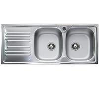Apell TM1162ILPC Lavello 2 vasche + gocciolatoio sx cm. 116x50 - inox prelucido