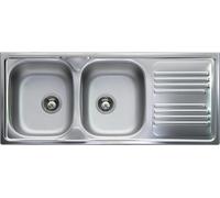 APELL TM1162IRPC SERIE ATMOSFERA LAVELLO 2 VASCHE + GOCCIOLATOIO A DESTRA 116X50CM INOX