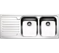 Apell Venezia VE1162ILBC - Lavello incasso inox spazzolato 2 vasche con gocciolatoio a sinistra Disponibilita' immediata