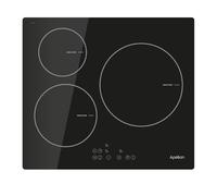 Apelson Piastra a induzione AIT 3602 con 3 Zone di Cottura Controllo tattile 9 Livelli Potenza Rilevamento recipiente Larghezza 59 cm Potenza 5,8 kW Colore Nero