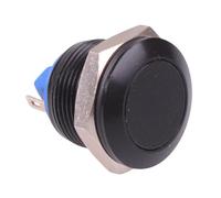 APEM Interruttore a Pulsante Vandal 19mm Momentaneo On/Off Nero SPST