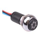 APEM Interruttore Pulsante Illuminato 12mm Momentary Auto SPST IP67 Nero