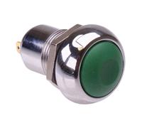 APEM IPR1SAD3101 Pulsante 12mm Verde Cromato Rotondo Latching SPST IP67