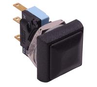APEM IRC7Z222 Pulsante Momentaneo Nero Quadrato 16mm SPDT 5A IP67