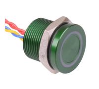 APEM PBAR9AF3000N0G Interruttore Piezo Verde LED 12VDC IP68 19mm