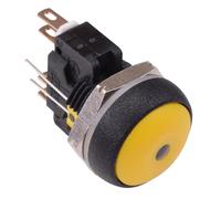 APEM Pulsante LED Giallo 16mm Momentaneo DPDT 5A Interruttore