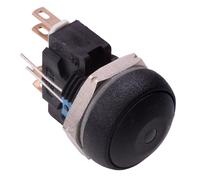 APEM Pulsante Momentaneo LED Blu Nero 16mm DPDT 5A IP67 2 Poli