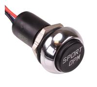 APEM SPORT DPM Interruttore Push Button Illuminato 12mm SPST IP67 Nero