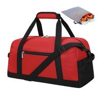 Apenze Borsone da palestra da uomo, borsone da 45,7 cm, con tasca per scarpe, borsa leggera per il fine settimana durante la notte, Rosso, 18'', Borsone da viaggio