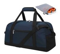 Apenze Borsone da palestra da uomo, borsone da 45,7 cm, con tasca per scarpe, borsa leggera per il fine settimana durante la notte, blu navy, 18'', Borsone da viaggio