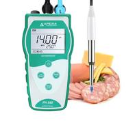 Apera Instruments PH850-SS - Misuratore di pH portatile per misurare alimenti e campioni semigirigida (range di misurazione del pH: da 0 a 14,00)