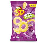 Aperisnack® - AP03.027.11 - MID Onion Rings Anelli gusto Cipolla Linea 3D Retail Box 8pz busta 40g Formato Maxi