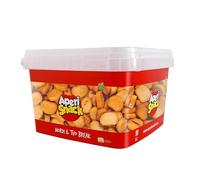 Aperisnack® - AP09.003.02 - Crostini Saporito al pomodoro - Formato Secchiello da 1200 g. Snack, crostino salato, fritto e al forno