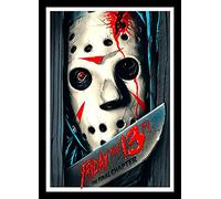 Aperiy Friday The 13th Classic Horror Film Art Painting Classic Movie Poster Wall Stickers Wall Panel in metallo 20,3 x 30,5 cm