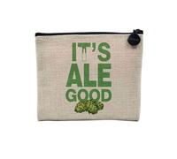 Apero - Astuccio in lino per il trucco in tela, motivo: scherzo da sera, aperitivo per feste estive, alcol, amity, astuccio da bagno, portamonete, It's Ale, 15 x 10 cm, Astuccio per il trucco