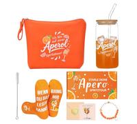 Aperol regalo per donna, idea regalo personalizzata con vetro personalizzato, calze, beauty case, braccialetto biglietto di auguri, regalo perfetto da donna per compleanno, feste estive