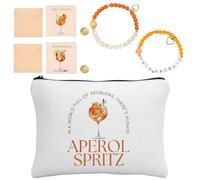 Aperol - Set regalo con 2 bracciali e 2 buste per cartoline, regalo da viaggio per gli amanti degli aperoli, amici e familiari