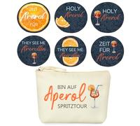 Aperol Spritz Aperol Spritz - Set regalo Aperol Spritz Aperol, trousse e sottobicchieri in feltro, set da 6 sottobicchieri decorativi in feltro per bicchieri Aperol Gesche