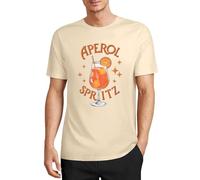 Aperol Spritz Shirt Uomo - Aperol Spritz Tee - Maglietta da donna creativa con scritta Aperol, design retrò e minimalismo, perfetta per gli amanti dell'aperitivo, Colore albicocca brillante, XL