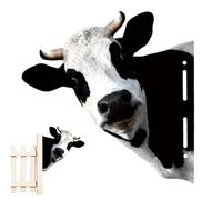 aperta - Divertente statua del bestiame | Decorazione del prato animale della fattoria | Decorazione di arte della recinzione | Statue da giardino in metallo per giardini, marciapiedi