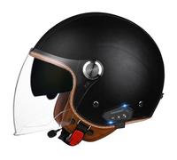 Aperto Casco Retrò Moto 3/4 Caschi Jet E Demi-Jet Bluetooth Auricolare E Microfono Integrati Con Doppia Visiera Certificazione ECEDOT Casco Mezzo Jet Caschi Cromwell W,L:59-60CM