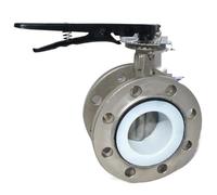 Aperto e chiuso C810-F4/F46 in acciaio al carbonio serie fluoro-foderato elettrico valvola a farfalla linea centrale (flangia-DN125)