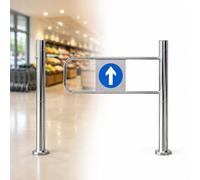 Apertura a 90° Unidirezionale Ingresso Cancello di Sicurezza | Si PUò Spingere Solo Verso L'interno, Ma Non Verso L'esterno, Telaio in Acciaio Inossidabile(Right,100cm)