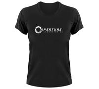 Aperture Laboratories Maglietta Donna Half Postal Black Mesa Logo Fanshirt Life