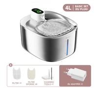 APETDOLA 4L Wireless Cat Water Fountain Sensore Automatico Fontanella per Gatti