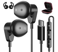 APETOO Cuffie USB C per iPhone Air 17 16 Pro Max 15 Plus iPad, Samsung S25/S24/S23/S22/S21 HiFi Stereo USB-C Wired Earbuds con microfono Controllo del volume Auricolari di tipo C per Pixel/OnePlus