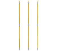 Apex 3x Manico Universale in Metallo per Scope e Attrezzi per la Pulizia, Giallo, Allungabile da 77 a 132 cm