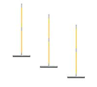 Apex 3x Spingiacqua Spatola Pavimenti con Doppia Gomma 45cm e Solido Manico in Metallo, Tira Acqua