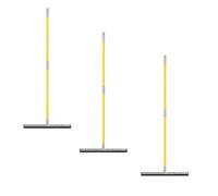 Apex 3x Spingiacqua Spatola Pavimenti con Doppia Gomma 55cm e Solido Manico in Metallo, Tira Acqua