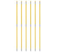 Apex 6x Manico Universale in Metallo per Scope e Attrezzi per la Pulizia, Giallo, Allungabile da 77 a 132 cm