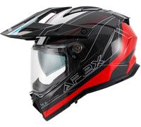 Apex AC500 Carbon Sahara, casco avventura L female Nero/Rosso/Bianco/Blu