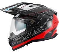 APEX AC500 Carbon Sahara Casco, nero-rosso-blu, taglia M per maschi