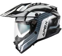 Apex AT300 Everest, casco avventura XL female Nero/Grigio/Bianco/Grigio Chiaro