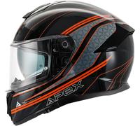 Apex FT300 Vienna, casco integrale XXL female Nero/Grigio/Arancione