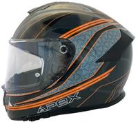 APEX FT300 Vienna Casco, nero-grigio-arancione, taglia 2XL per maschi