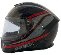 APEX FT300 Vienna Casco, nero/grigio/rosso, Taglia L (59/60)
