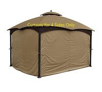 APEX GARDEN Set di tende universali per gazebo da 3 x 30 cm, colore beige