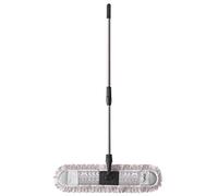 Apex Lavapavimenti con Panno in Cotone - Testa Snodata, Grande Superficie Pulente, Manico Allungabile in Metallo Cromato, Panno Lavabile in Lavatrice, 60x17x90-130 cm