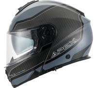 Apex MC500 Carbon Dolomites, casco flip up S female Nero/Grigio/Argento