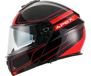 APEX MT300 Sydney Casco, nero-rosso, taglia S per maschi