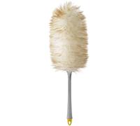 Apex Piumino Spolverino in Vera Lana Merinos con Manico Ergonomico e Attacco Universale - Trattiene la Polvere Senza Graffiare, 55 cm