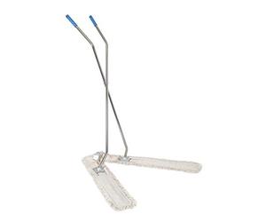 Apex Scopa a Forbice Professionale Industriale, Completa con Manici e Frange 100% Cotone, 105 x 40 x 140 cm