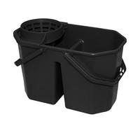 Apex Secchio Doppia Vasca 15 Litri con Strizzatore Extra Robusto - Secchio Professionale a 2 Vasche Separate Acqua Pulita/Acqua Sporca