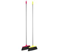 Apex Set 2 Scope Compatte per Interni con Manico - Setole Morbide per Superfici Delicate - Colori Fluo Fuxia e Giallo